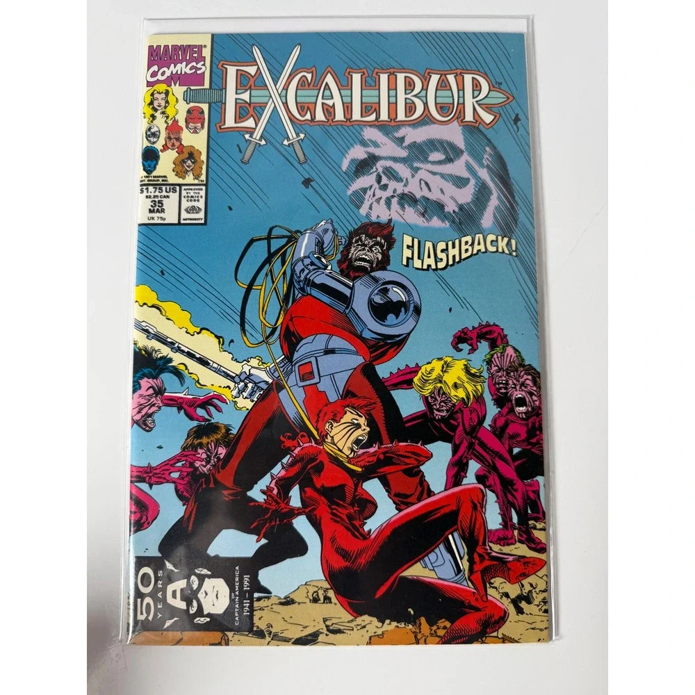 Marvel Comics Excalibur 35 March‎ 1991 Captain America